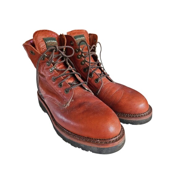 Lucchese Other - Lucchese Sport Lace Up Boots Mens Size 9.5 D Brown Leather Casual Work Outdoors